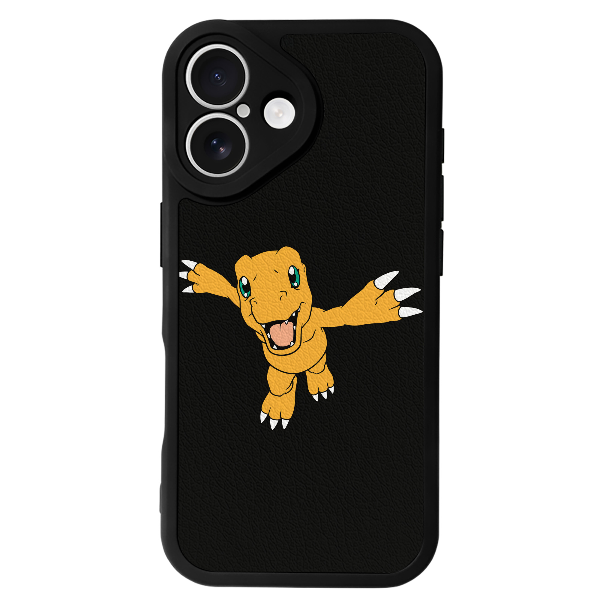 （画像用） Digimon デジタルモンスター/デジモン 【iPhone 16シリーズ対応】シリコンスマホケース（レザー調） 材質：シリコン